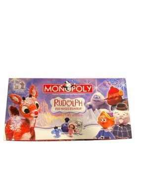 Monopoly Rudolph the Red-Nosed Reindeer Collector's Edition - Purple & Red